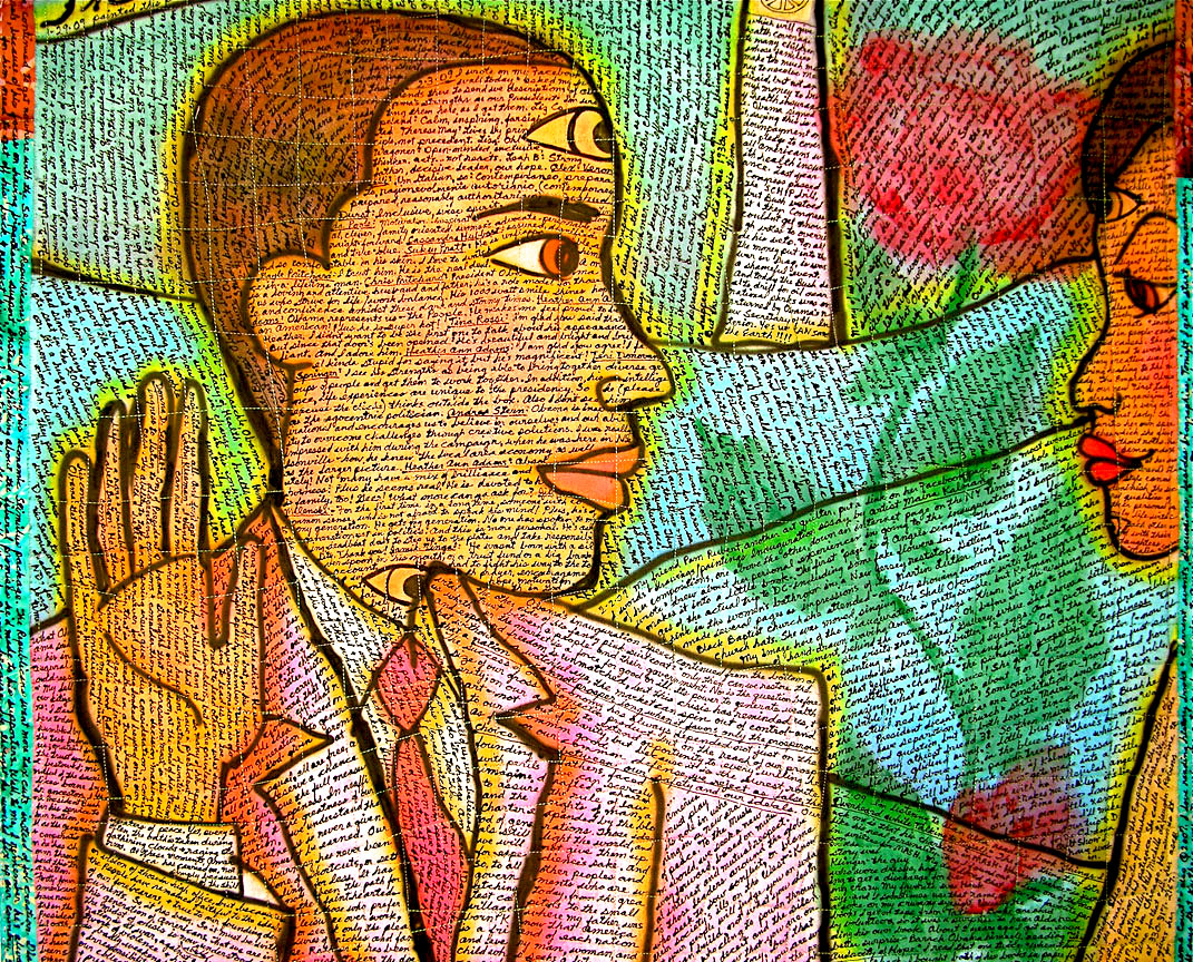 Obamaland 1 detail view. Susan Shie 2009.